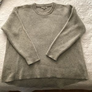 Madewell sweater grey merino wool diamond pattern